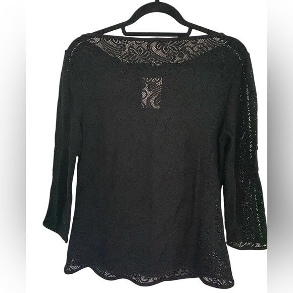 NWT Caché Black Lace Top Size Medium - Picture 7 of 8